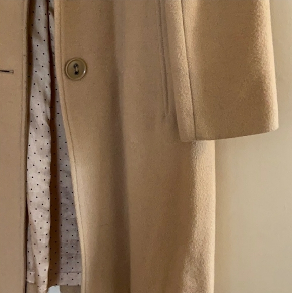 Merona Tan Wool Long Pea Coat Size S - Picture 3 of 7
